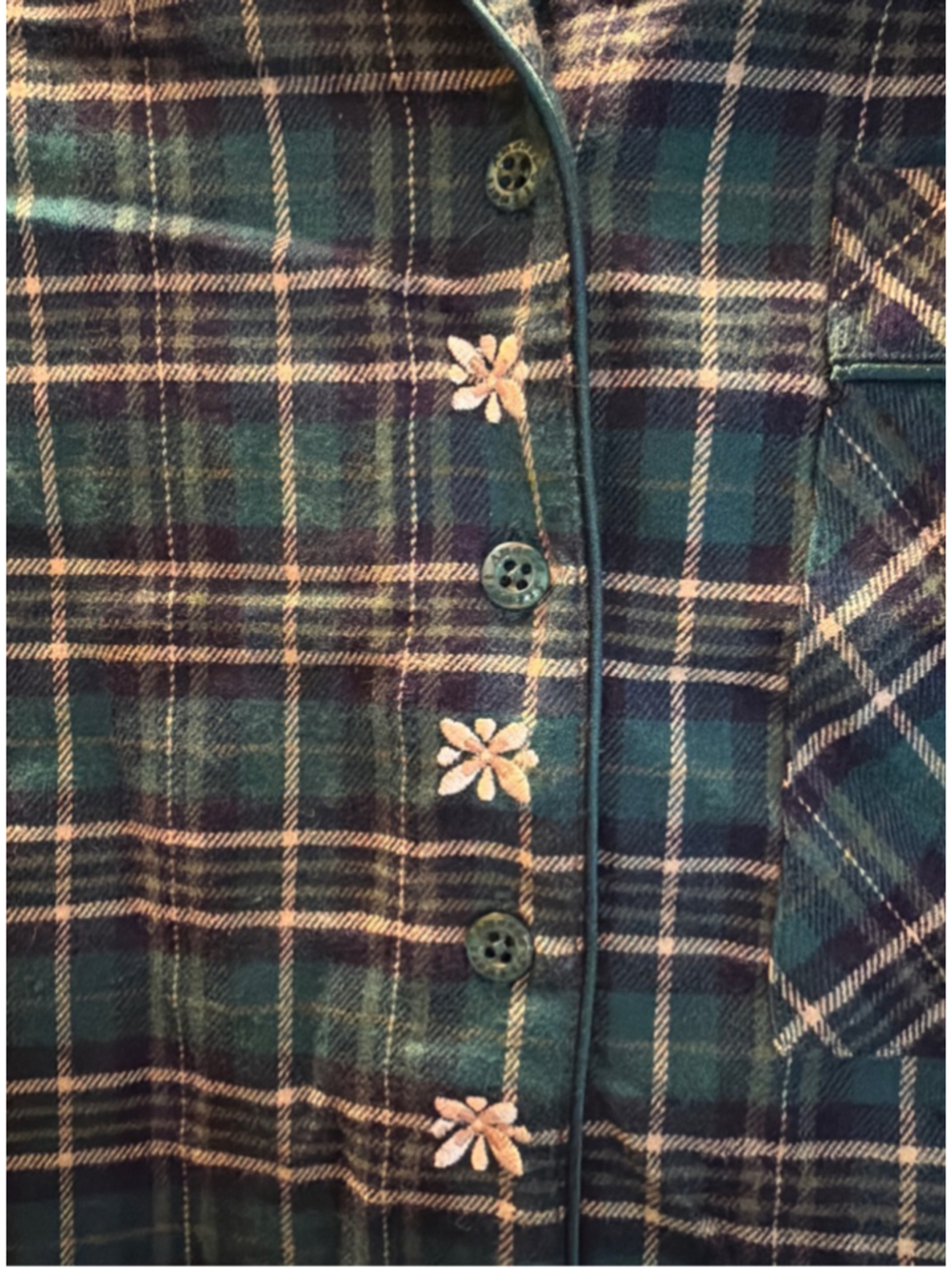 Vintage Amanda Stewart Flannel Nightgown S Sears Cottagecore Country Grannycore - Picture 4 of 9